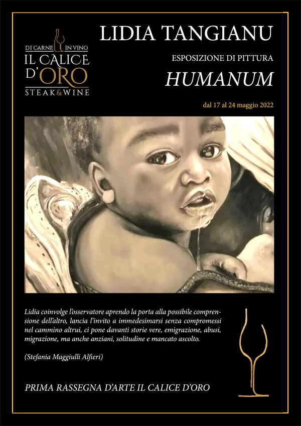 Prima rassegna d’arte Il Calice d’Oro: si presenta il Vernissage “Humanum” di Lidia Tangianu